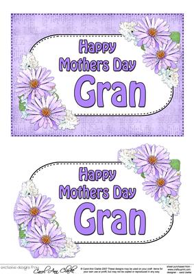 5x7 Mothers Day Gran Daisies 3D Step by Step Decoupage