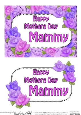 5x7 Mothers Day Mammy Time for Roses 3D Decoupage