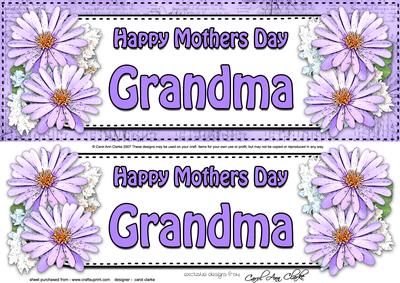 Large Dl Mothers Day Grandma Daisies Floral 3D Decoupage