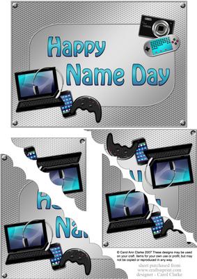 5x7 Gadgets N Gizmos Name Day Scallop Corner