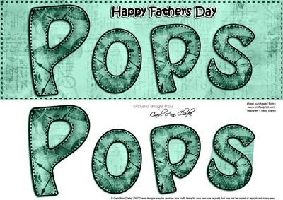 Large Dl Fathers Day Pops Clocks 3D Decoupage