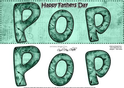 Large Dl Fathers Day Pop Clocks 3D Decoupage