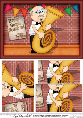 A5 Bert Plays the Tuba Pyramage Topper