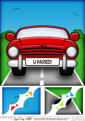Sports Car U Passed Circle Pyramage Topper
