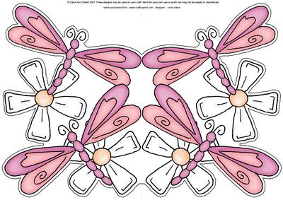 Dragonflies Shaped Card