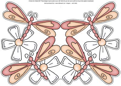 Dragonflies Shaped Card