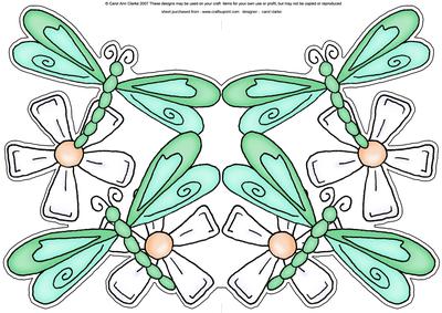 Dragonflies Shaped Card