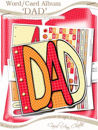 Dad Word Book Kit in Red and Orange