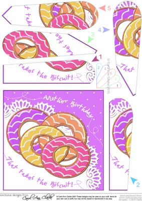 Party Rings Biscuit Birthday Fan Pyramage Topper