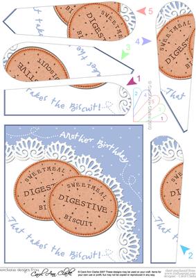 Digestive Biscuit Birthday Fan Pyramage Topper