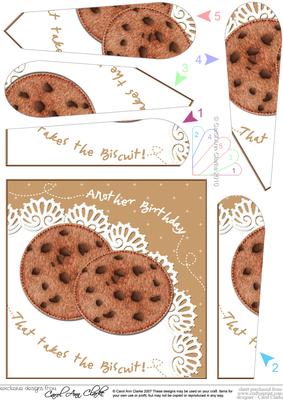 Choc Chip Cookies Birthday Fan Pyramage Topper