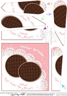 Chocolate Digestive Biscuits Birthday Fan Pyramage Topper