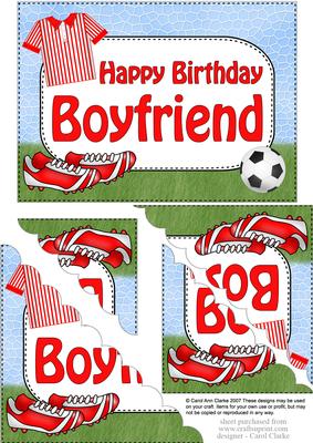 5x7 Football Birthday Boyfriend Scallop Corner
