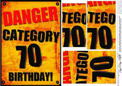 A5 Fun Novelty 70th Birthday Pyramage Topper