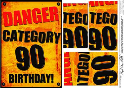A5 Fun Novelty 90th Birthday Pyramage Topper