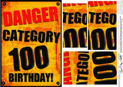 A5 Fun Novelty 100th Birthday Pyramage Topper