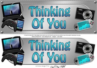 Large Dl Thinking of You Gadgets & Gizmos 3D Decoupage