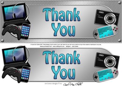 Large Dlthank You Gadgets & Gizmos 3D Decoupage