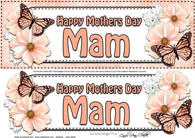 Large Dl Mothers Day Mam Floral Butterflies 3D Decoupage