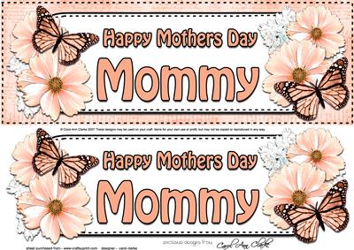 Large Dl Mothers Day Mommy Floral Butterflies 3D Decoupage