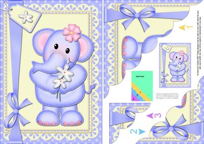 A5 Lola Elephant's Flower Scallop Corner Stacker