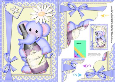 A5 Lola Elephant's Champagne Scallop Corner Stacker