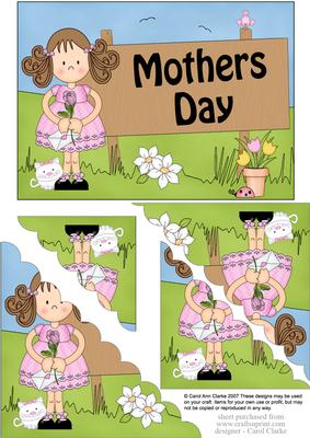 5x7 Girlz Zoe Mothers Day Scallop Corner