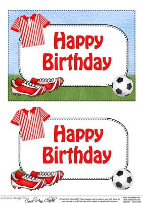 5x7 Birthday Football 3D Step by Step Decoupage