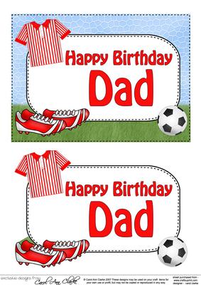 5x7 Birthday Dad Football 3D Step by Step Decoupage