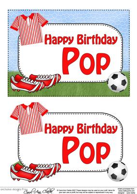 5x7 Birthday Pop Football 3D Step by Step Decoupage