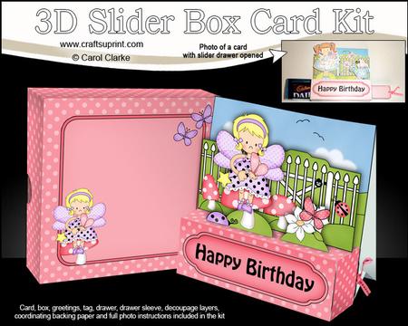 3D Girlz Fiz Fairy Slider Box Card Kit