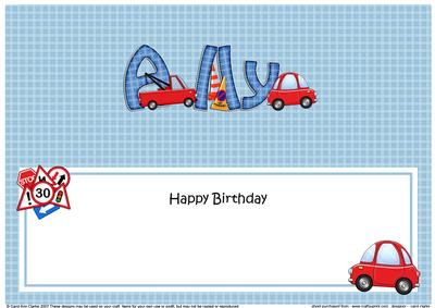 Birthday Ally Cars Large Dl Matching Large Dl Insert