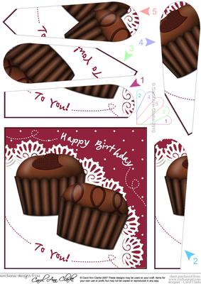 Chocolate Birthday Fan Pyramage Topper