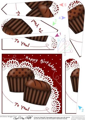 Chocolate Birthday Fan Pyramage Topper