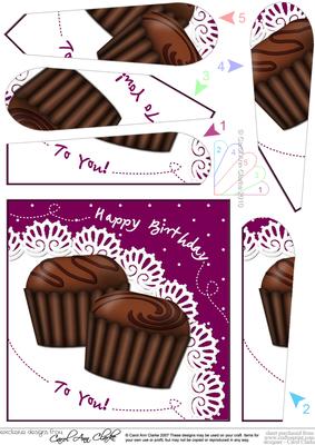 Chocolate Birthday Fan Pyramage Topper