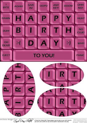A5 Novelty Fun Computer Keyboard Greetings Oval Pyramage