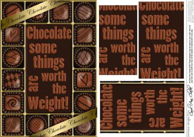 A5 Chocolate Greetings Pyramage Topper