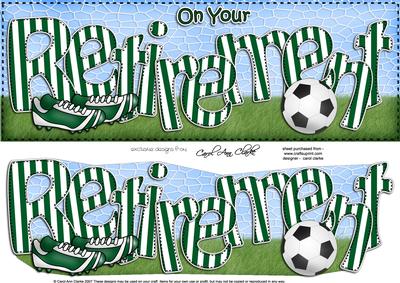 Large Dl Retirement Football 3D Decoupage