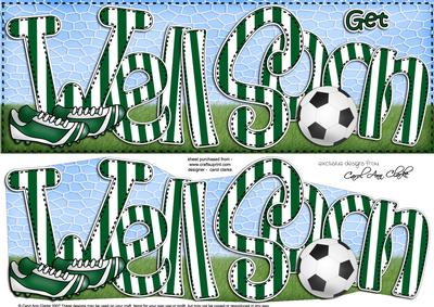 Large Dl Get Well Soon Football 3D Decoupage