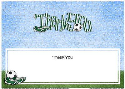 Thank You Football Large Dl Matching Insert