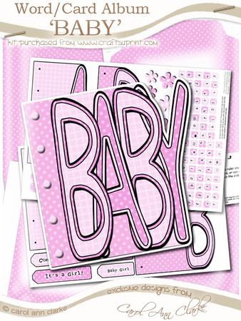 Baby Word Book Kit in Baby Pink