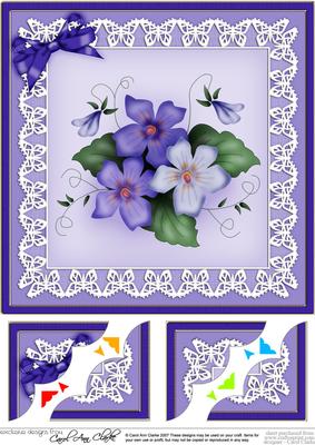 8 x 8 Pretty Viola Scalloped Corner Topper
