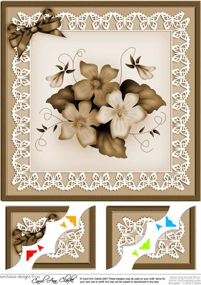 8 x 8 Pretty Viola Scalloped Corner Topper
