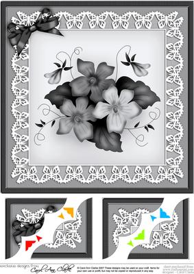 8 x 8 Pretty Viola Scalloped Corner Topper