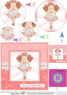 Girlz Betzi Ballerina Circle Pyramage Topper