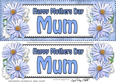 Large Dl Mothers Day Mum Daisies Floral 3D Decoupage