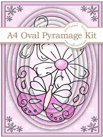A4 Fluttery Butterfly in Pink Pyramage Kit