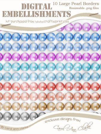 'strings of Pearls' Digital Embellishments