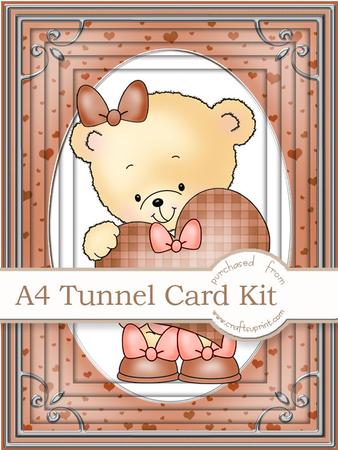 A4 Rosie's Heart in Cinnamon Tunnel Card Kit