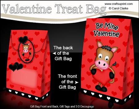3D Gigi Horse Valentine Gift Bag Mini Kit